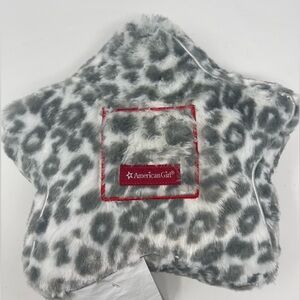 AMERICAN GIRL: Wish Pillow, Gray/White Animal Print Star. With tags, 2015